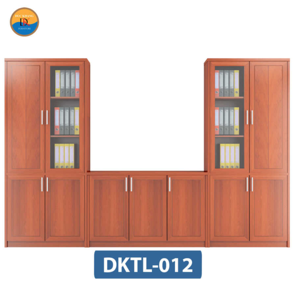 DKTL-012 | Hệ tủ tài liệu DKF 6 buồng rộng rãi + cánh mở và cánh kính hiện đại
