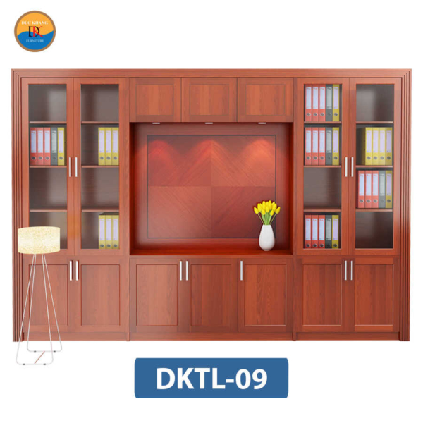 DKTL-09 | Hệ tủ tài liệu gỗ DKF có buồng tủ có cánh + khoang không cánh tiện lợi