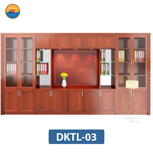 DKTL-03 | Hệ tủ tài liệu DKF có cánh kính + nhiều buồng và khoang tủ tiện lợi