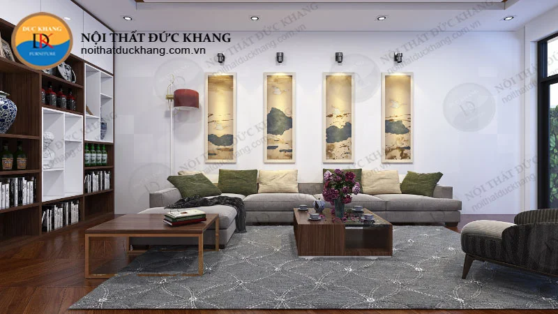 Thiết kế nội thất nhà liền kề phong cách indochine tại Hà Nội