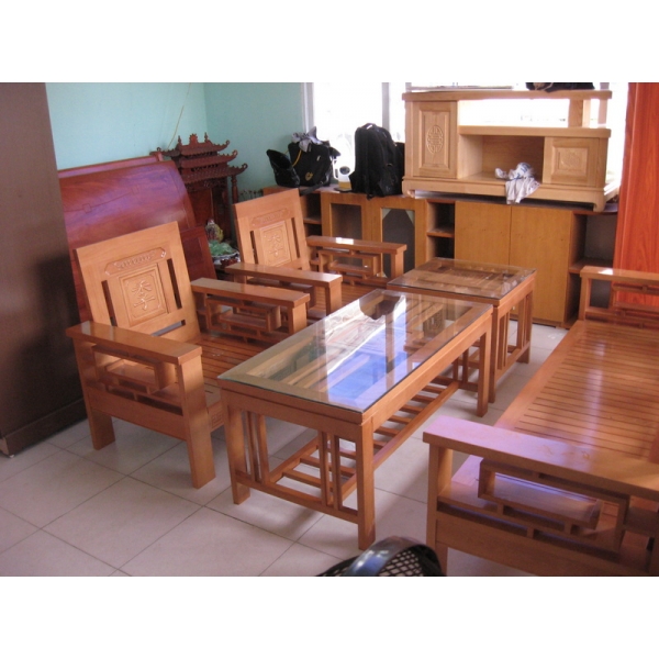 Bàn ghế phòng khách salon gỗ Đức Khang DK EPK-231