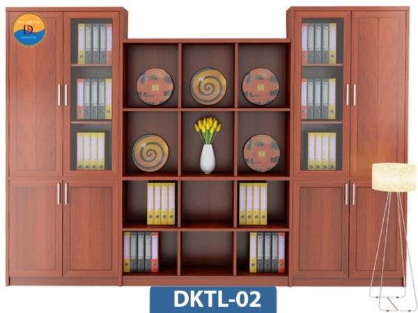 DKTL-02 | Hệ tủ tài liệu DKF gỗ CN bền bỉ + nhiều khoang và buồng tủ
