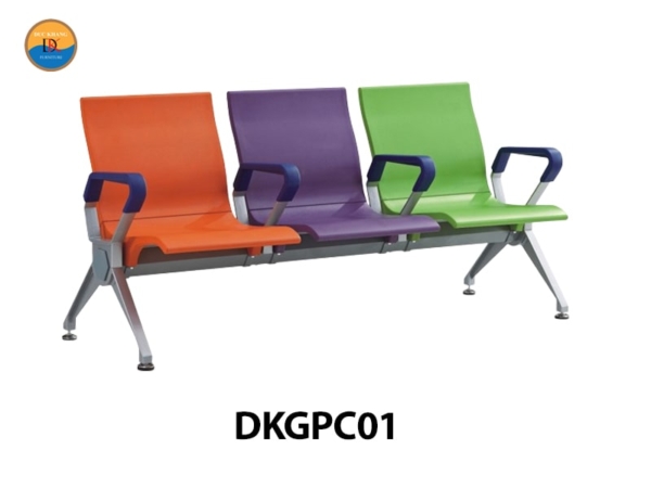 DKGPC01 | Ghế phòng chờ 3 chỗ DKF có tay vịn tiện lợi
