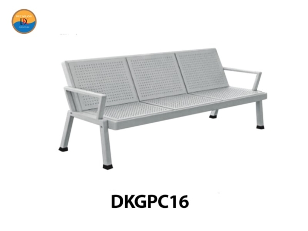 DKGPC16 | Ghế phòng chờ DKF băng 3 ghế, có tay vịn 2 đầu