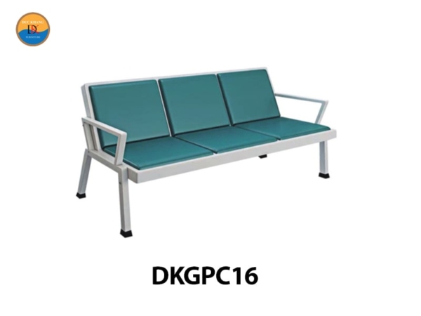 DKGPC16 | Ghế phòng chờ DKF băng 3 ghế, có tay vịn 2 đầu