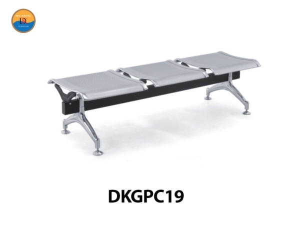 DKGPC19 | Ghế băng phòng chờ 3 chỗ DKF không tay vịn và tựa lưng