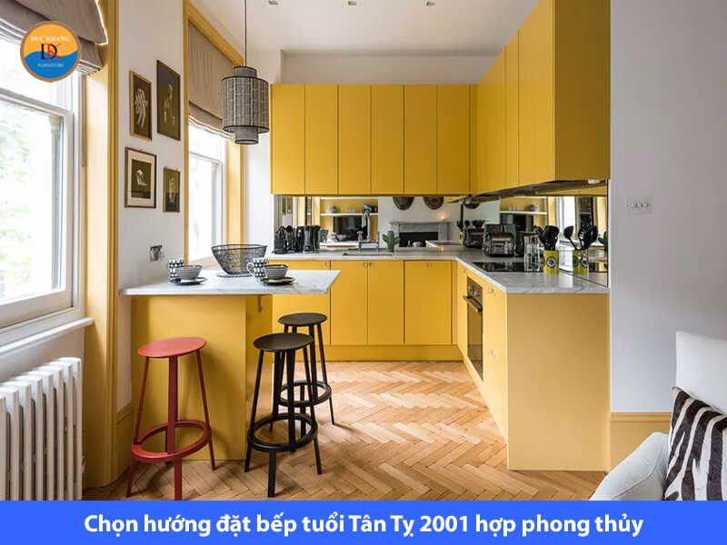 Chọn hướng đặt bếp tuổi Tân Tỵ 2001 hợp phong thủy